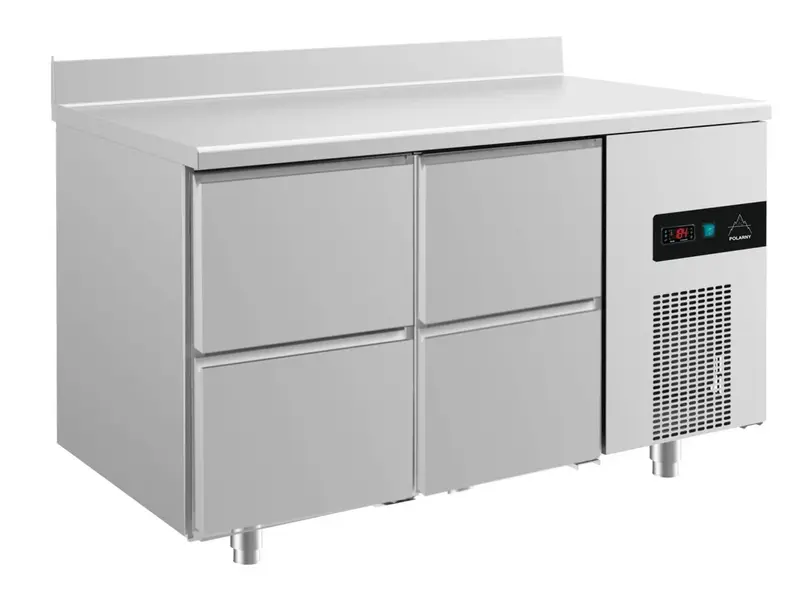 A&S Kühltisch -2 bis +8°C 1400x700x850mm mit 2x zwei Schubladen u. Aufkantung