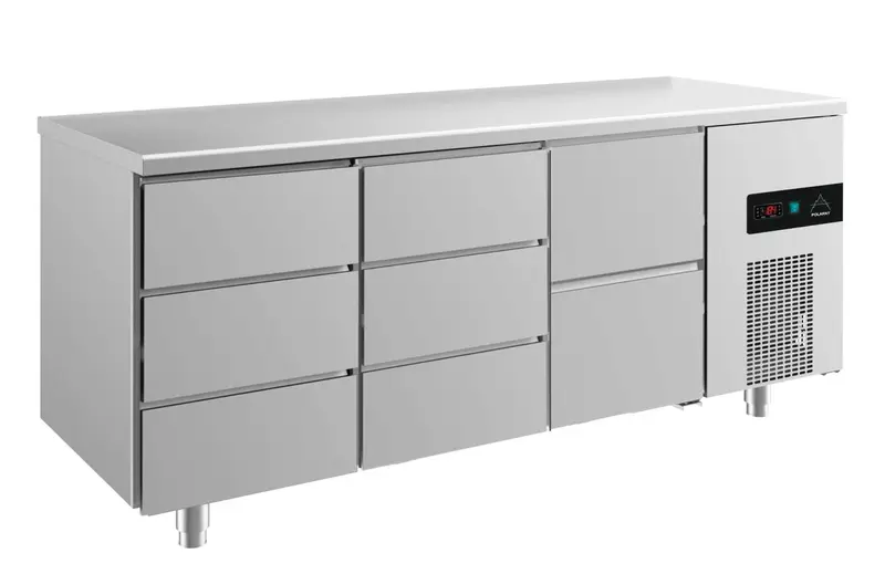 A&S Kühltisch -2 bis +8°C 1865x700x850mm mit 1x zwei Schubladen und 2x drei Schubladen (3DDZ)