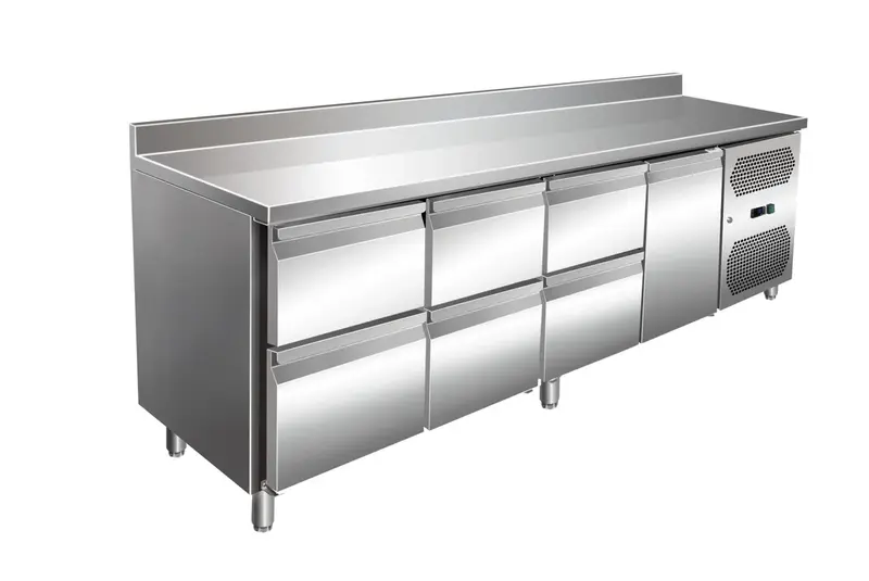 A&S Kühltisch VIP 600 1/6 2230 mm, mit Aufkantung