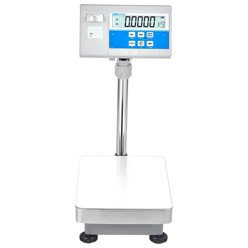 AE Adam Bodenwaage mit Hochanzeige und Einbaudrucker für Etiketten oder Barcodes 8 kg / Lesbarkeit 0,1 g