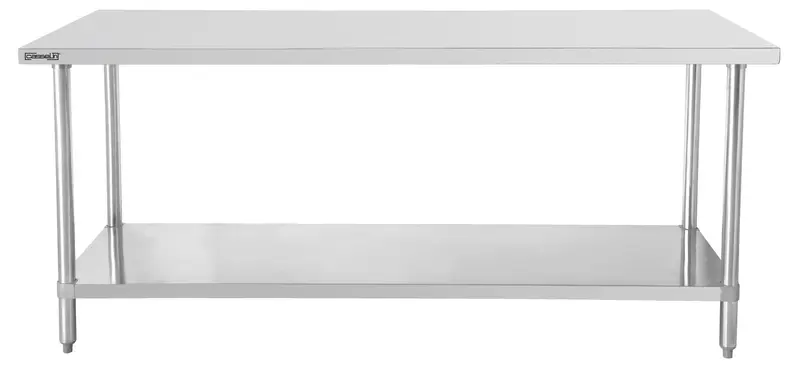 Arbeitstisch Edelstahl 700 mit Grundboden 800 mm