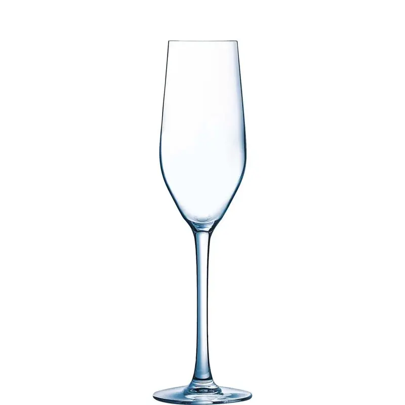 Arcoroc Mineral Sektglas 16 cl mit Füllstrich bei 0,1 l, 18er Catering-Box