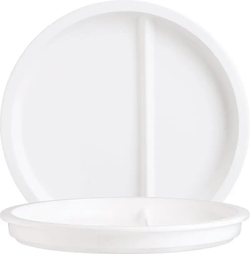 Arcoroc Restaurant White Menüteller 2-geteilt 23 cm, weiß