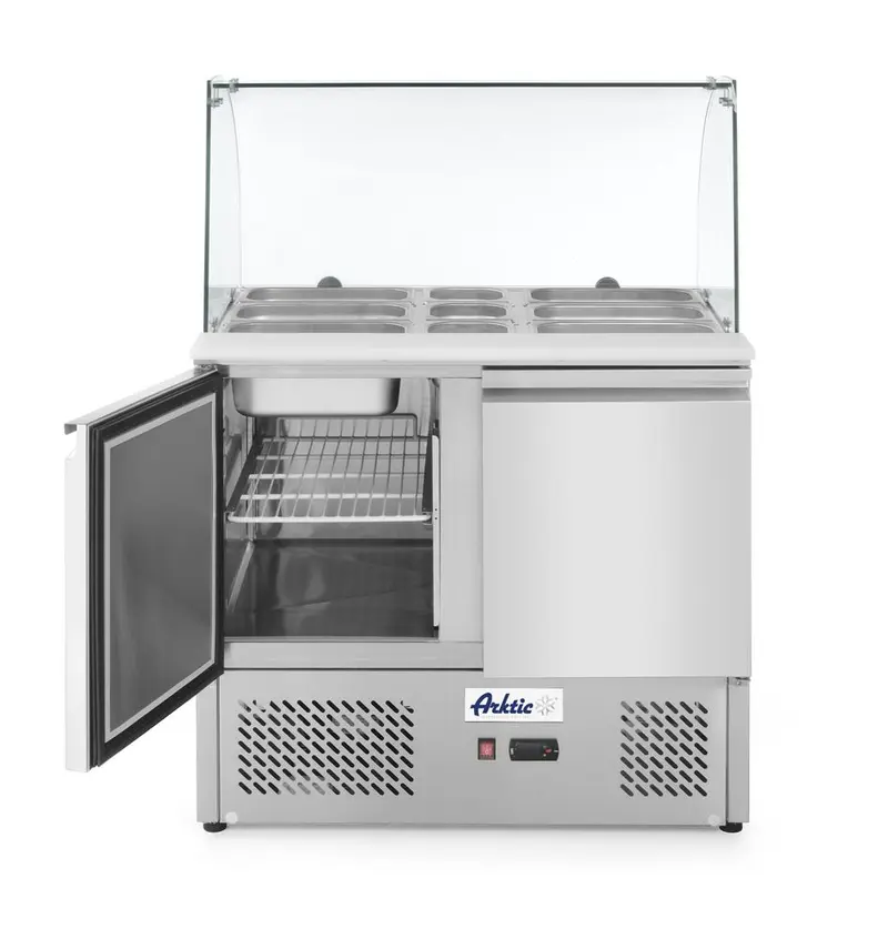 Arktic Kühltisch, zweitürig mit Glasdisplay 300L