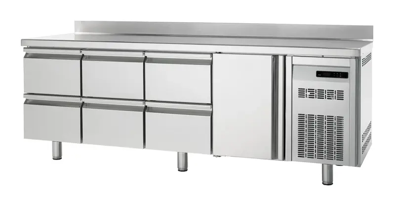 Bäckereikühltisch Premium 1/6 mit Aufkantung