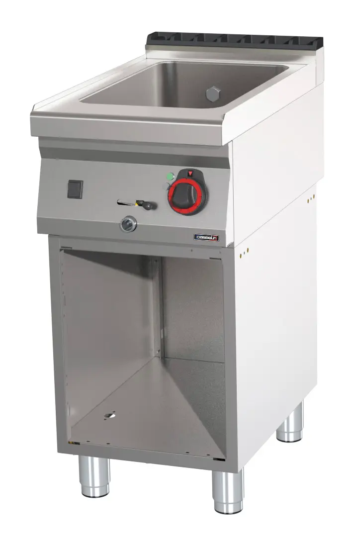 Bain-Marie GN 1/1 200 mm mit Ablasshahn und offenem Unterbau 40
