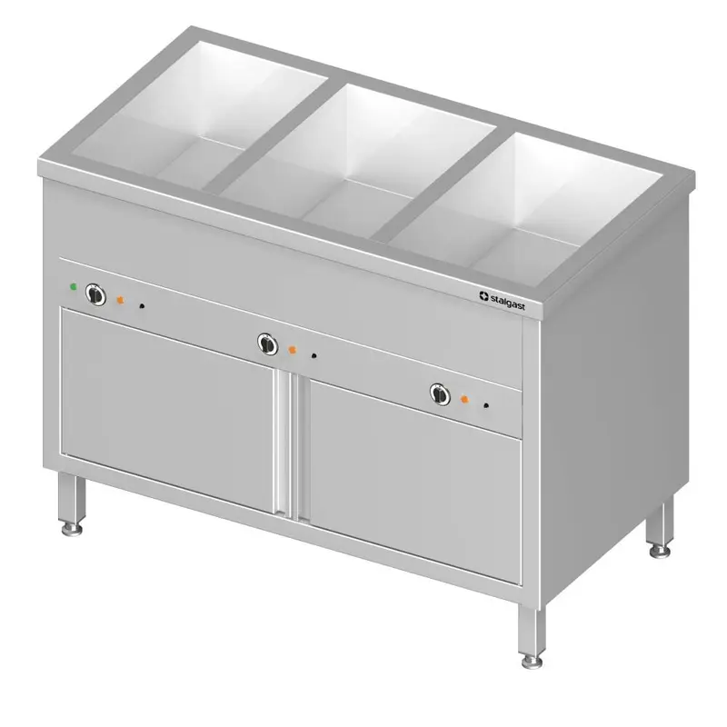 Bain_Marie mit Standgerät mit geschlossenem Unterbau und mit seperaten Becken
