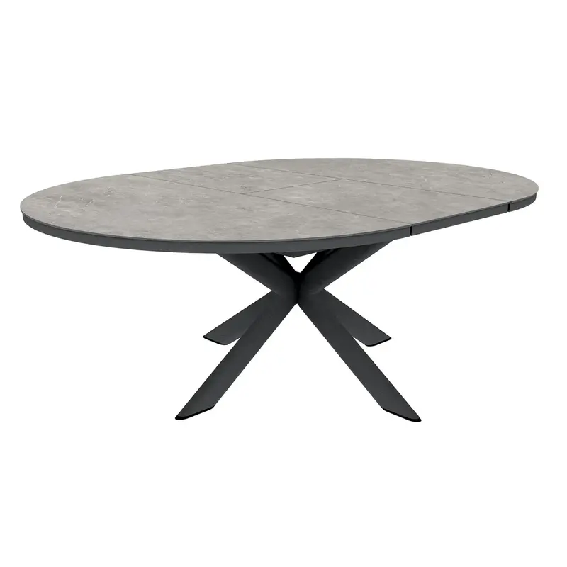 barths Fellow ausziehbarer Dining-Tisch 145/200 x 145 cm - Anthrazit
