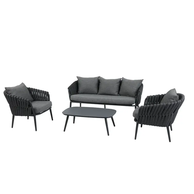 barths Torino Lounge-Set 3-teilig - Anthrazit