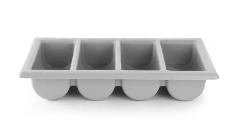 Besteckbehälter GN 1/1 - 4 Fächer schwarz