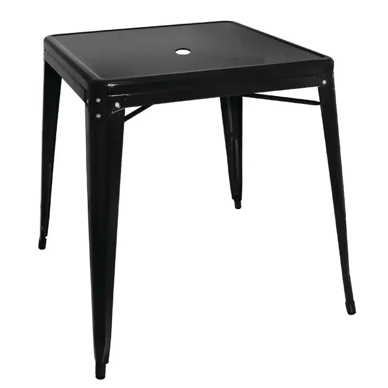 Bolero Bistro Quadratischer Stahltisch Schwarz 660mm