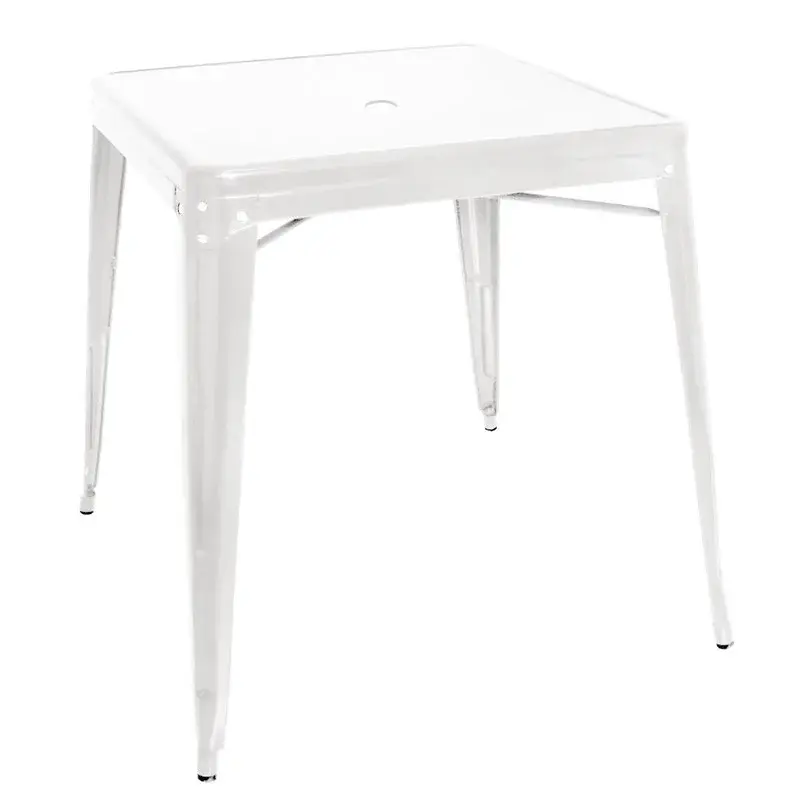 Bolero Bistro quadratischer Stahltisch weiß 668 mm