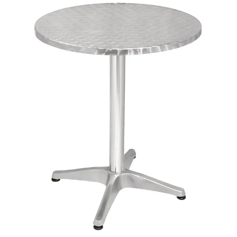 Bolero Bistrotisch Ø600 mm Edelstahl, 1 Bein