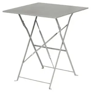 Bolero Terrassentisch 600x600 mm, Stahl grau, klappbar