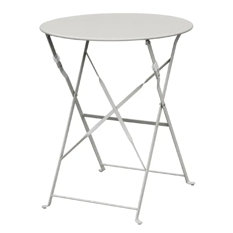 Bolero Terrassentisch Ø600 mm Stahl Grau, klappbar