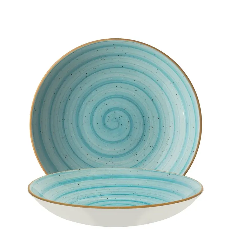Bonna Premium Porcelain Aura Aqua Bloom Teller tief 25cm