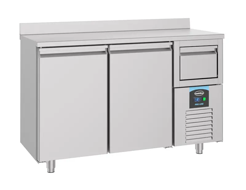 CombiSteel 600 Kühltisch 2 Türen Mit Schublade Für Kaffee
