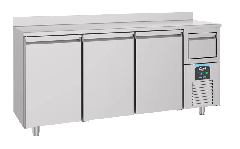 CombiSteel 600 Kühltisch 3 Türen Mit Schublade Für Kaffee