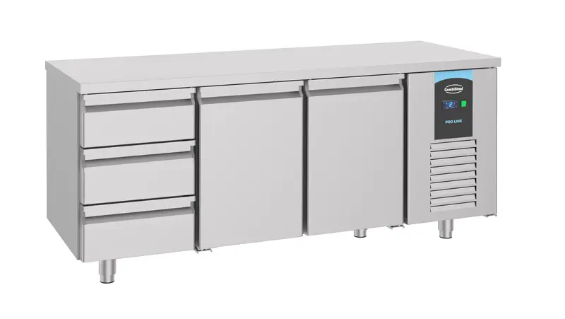 CombiSteel 700 Kühltisch 2 Türen 3 Schubladen Energy Line
