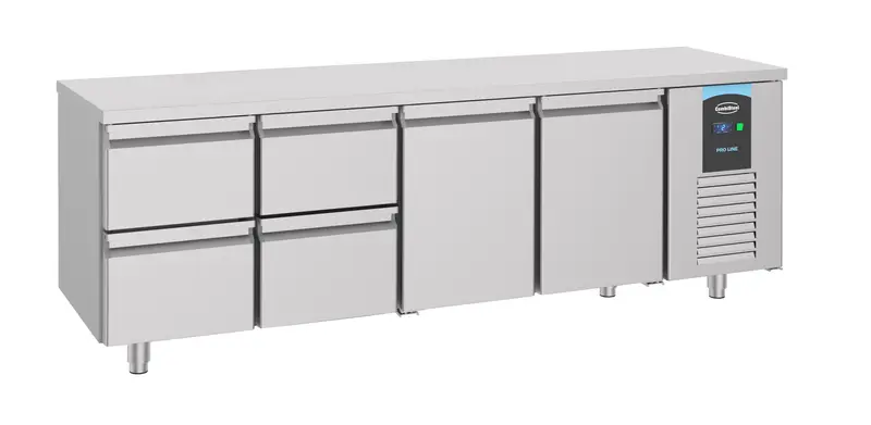 CombiSteel 700 Kühltisch 2 Türen 4 Schubladen Energy Line