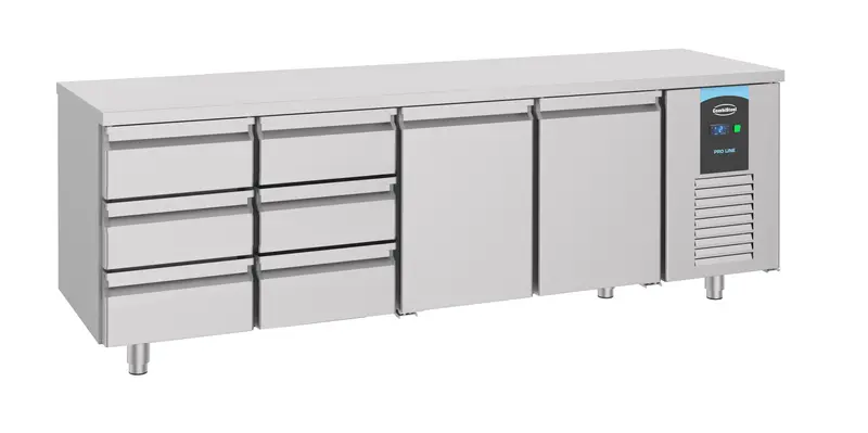 CombiSteel 700 Kühltisch 2 Türen 6 Schubladen Energy Line