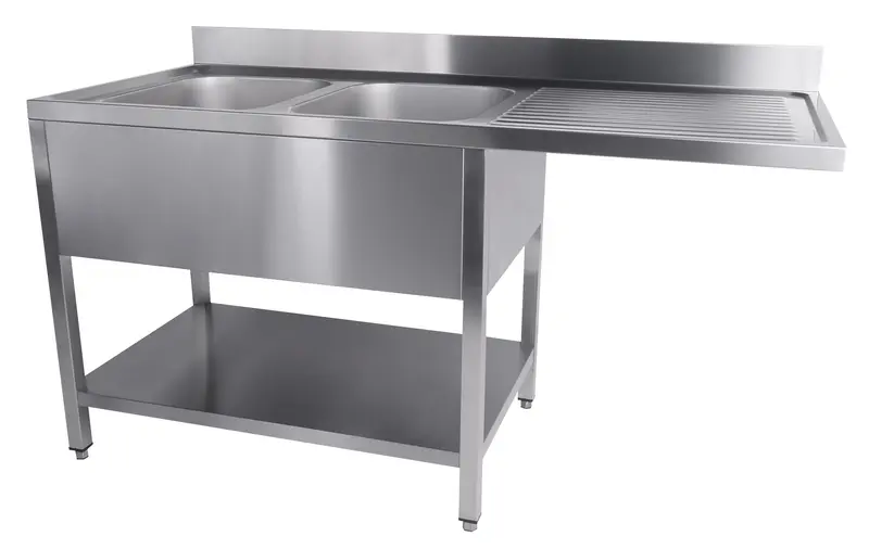 CombiSteel 700 Spültisch Grundboden Spülmaschine Demontabel 2 Links 1600