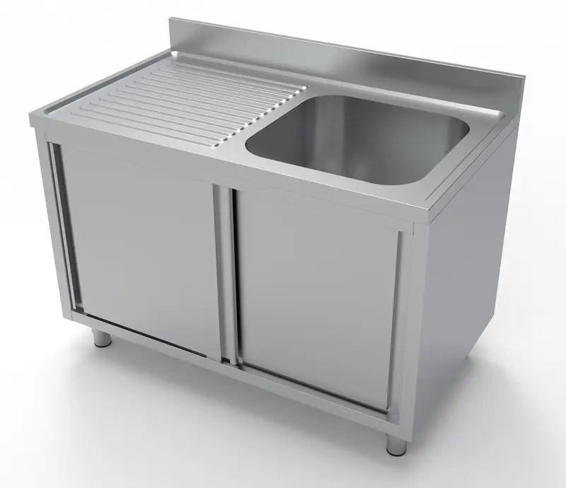 CombiSteel 700 Spültisch Schiebetüren 1 Rechts 1200