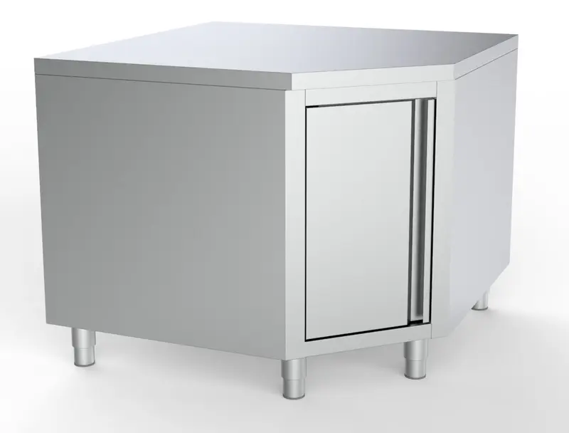 Combisteel Arbeitstisch Ecke mit Tür 1000/1000 für 600mm Tisch