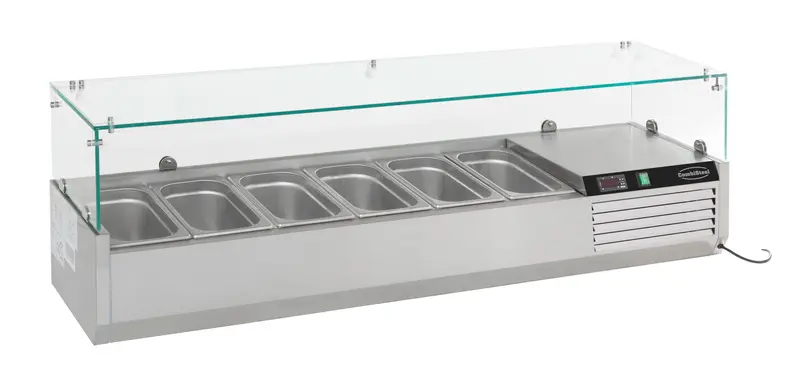 CombiSteel Aufsatzvitrine 1/4 GN X 6