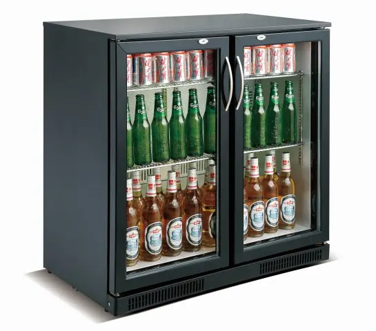 Combisteel Barkühler Schwarz 2 Türen, 900 x 500 x 900 mm