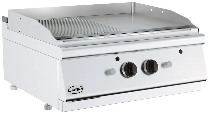 CombiSteel BASE 700 Gas Grillplatte Chrom/Gerillt
