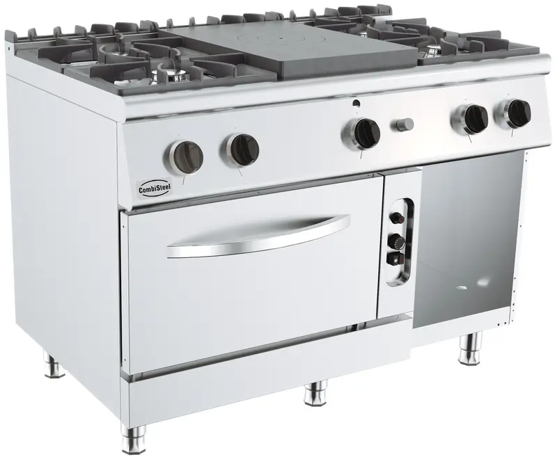CombiSteel BASE 700 Glühplattenherd 4 Brenner Gasbackofen