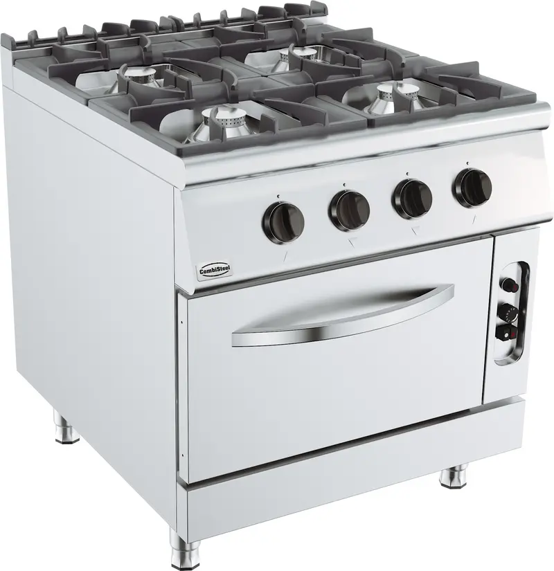 CombiSteel BASE 900 Gasherd 4 Brenner Mit Gasbackofen