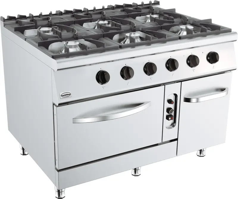 Combisteel Base 900 Gasherd 6 Br. mit Gasbackofen
