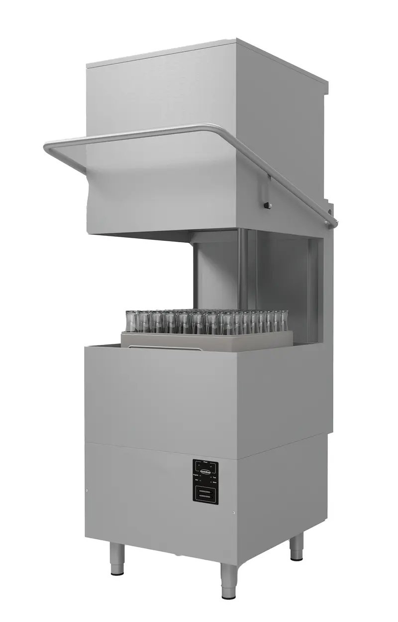 Combisteel Durschubspülmaschine Ent 400 Dp Dde mit Abwasserpumpe und Spülmitteldosierer