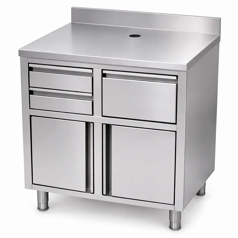CombiSteel Edelstahl Kaffee Arbeitstisch 1000 × 600 × 1150