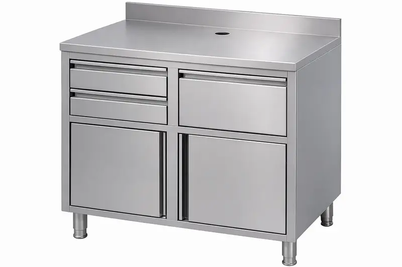 CombiSteel Edelstahl Kaffee Arbeitstisch 1250 × 600 × 1150