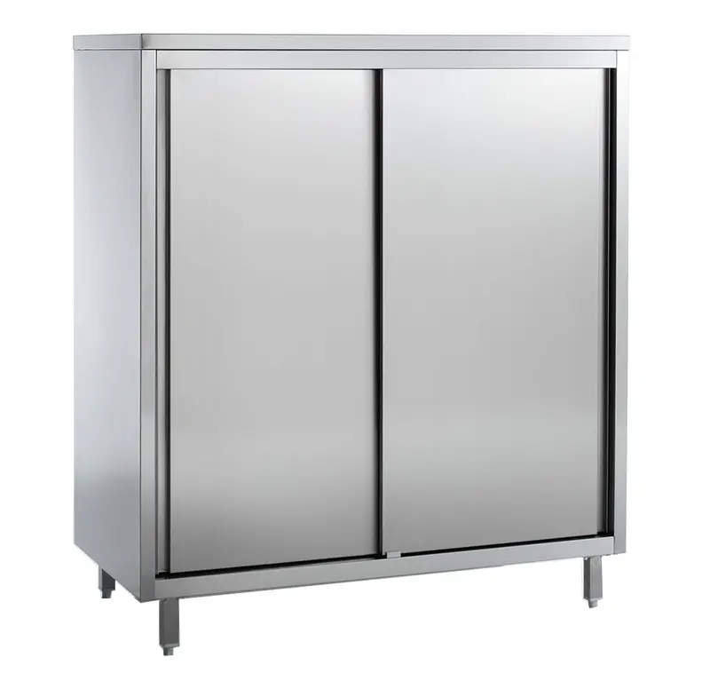 Combisteel Edelstahl Vorratsschränke 2 Schiebetüren 4 Stufig 1200