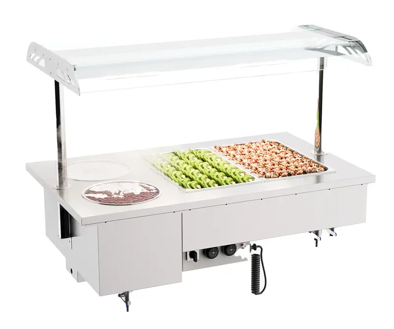 Combisteel Einbau Bain-marie mit Schalen 2/1