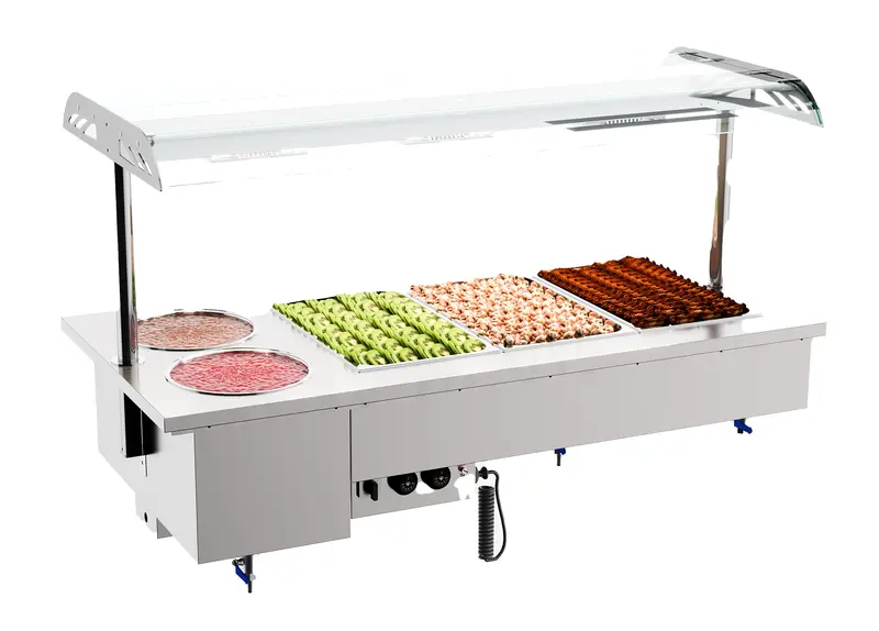 Combisteel Einbau Bain-marie mit Schalen 3/1