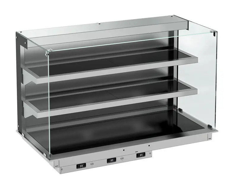 Combisteel Einbau Wandmodell Wärmevitrine Keramik Eckig - Schwarz 5/1