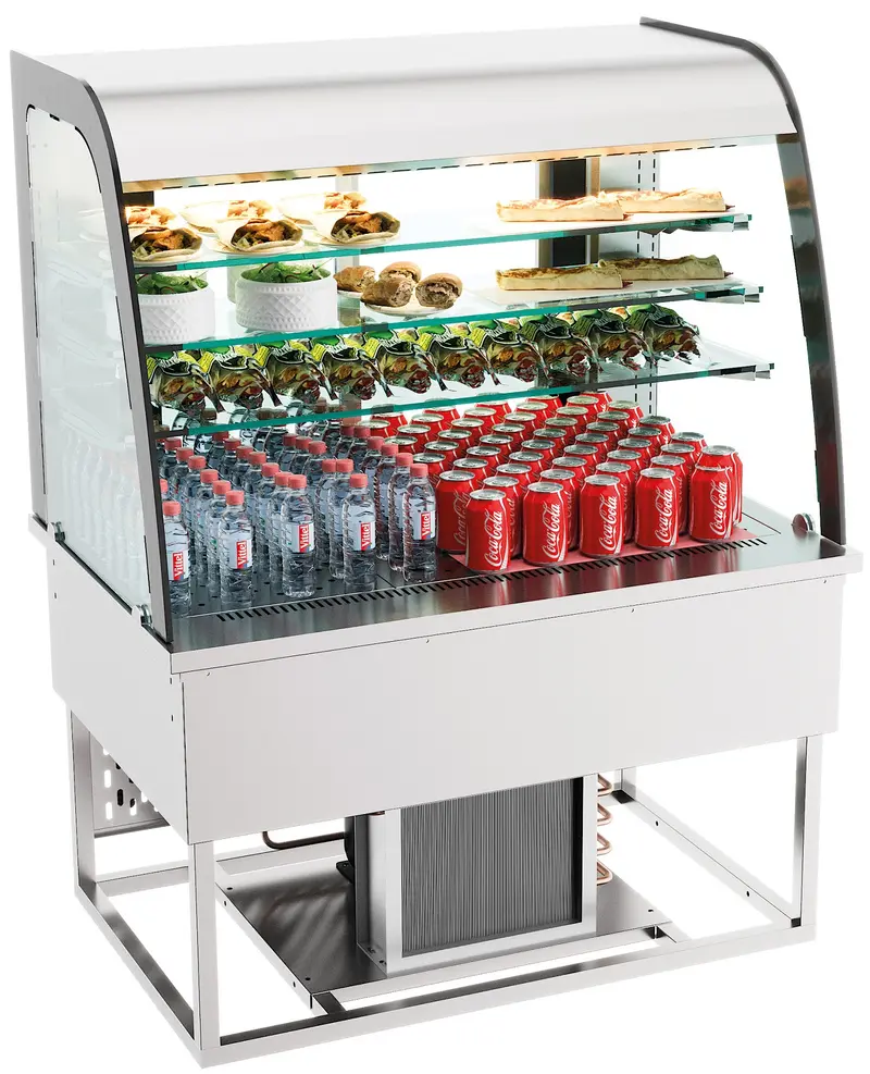 CombiSteel Einbaukühlvitrine 140L Offen