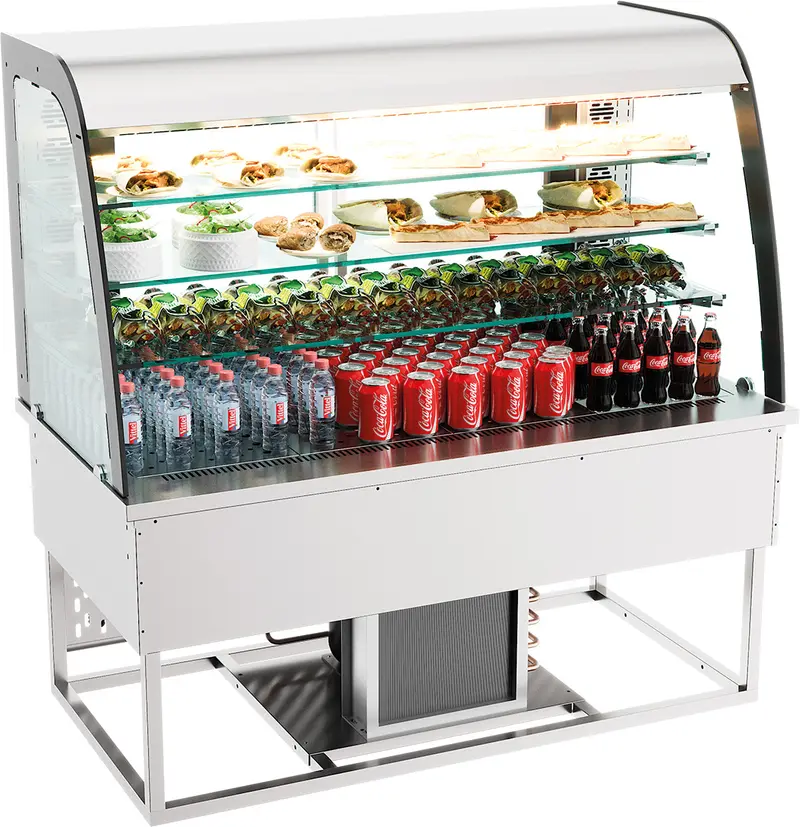 CombiSteel Einbaukühlvitrine 200L Offen