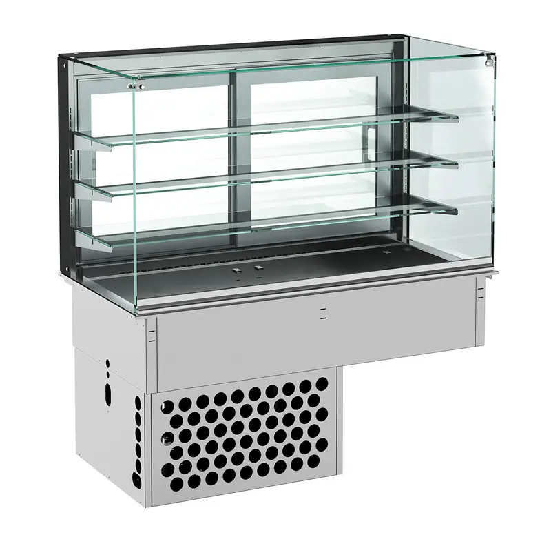 Combisteel Einbaukühlvitrine Eckig – Geschlossen 5/1 GN