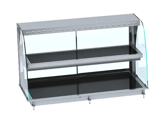 Combisteel Einbauwärmevitrine Keramik Rund - Schwarz 4/1
