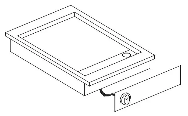 Combisteel El. Grillplatte Chrom, 425 x 600 x 181 mm