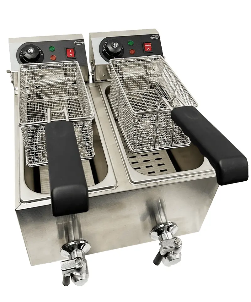 CombiSteel Elektro Tischfriteuse 2 × 4 L
