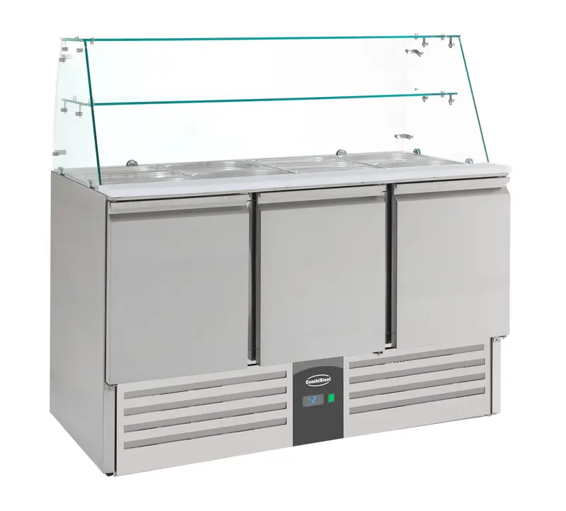 Combisteel Gekühlte Saladette mit Glas 3 Türen (7950.0405)