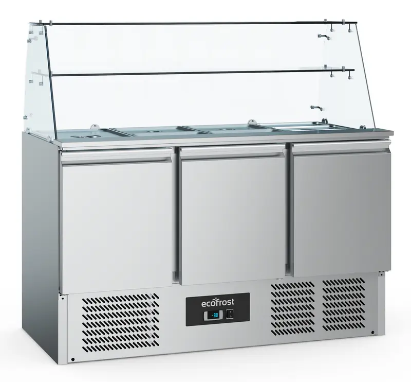 Combisteel Gekühlte Saladette mit Glas 3 Türen (7950.5110)