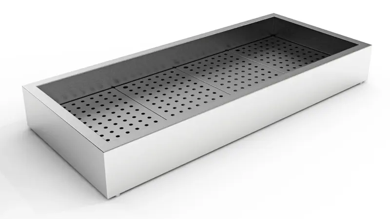 Combisteel Gemahlenes Eis Behälter Aufbau 4/1 GN